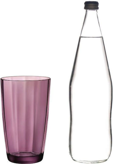 Bormioli Rocco Pulsar Ποτήρι Νερού από Γυαλί σε Μωβ Χρώμα 470ml