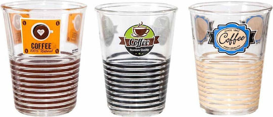 Cerve Coffee Tag Picnic Σετ Ποτήρια Νερού από Γυαλί 6τμχ