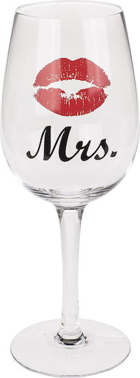 ArteLibre Mr & Mrs Set Pahare Vin Roșu Pahare Cu Picior Din Sticlă 430ml 2 Bucăți