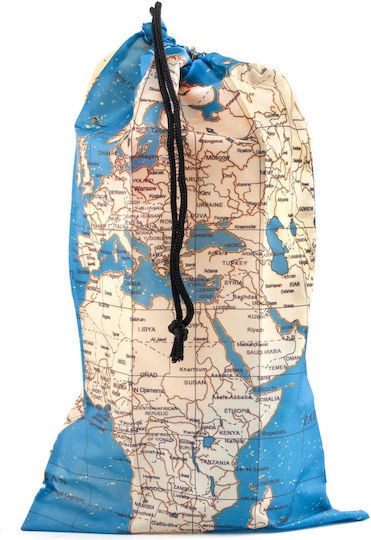 Kikkerland Travel Bags Maps - Set 4pcs. Θήκη Οργάνωσης Μπλε 4τμχ