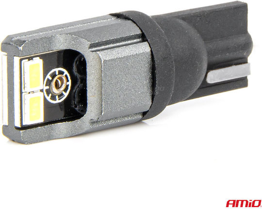 AMiO Λάμπες Αυτοκινήτου T10 / W5W Canbus LED 6000K Ψυχρό Λευκό 12-24V 2τμχ