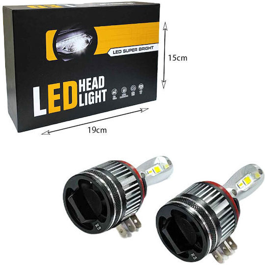 Λάμπες Αυτοκινήτου H15 LED 6000K Ψυχρό Λευκό 100W 2τμχ