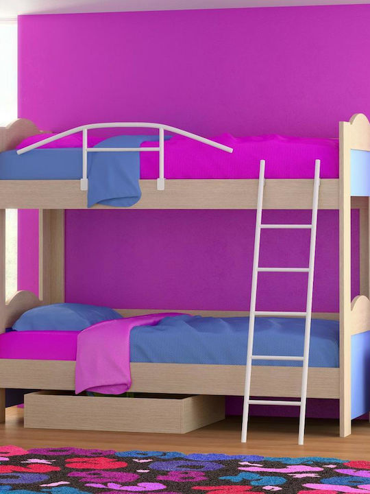No 60 Kids Bed Bunk Single Light Blue for Mattress 90x190cm