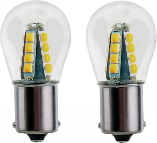 Λάμπες Αυτοκινήτου S25 LED Λευκό 12V 1.5W 2τμχ