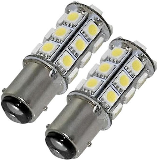 Lămpi Autoturismului S25 LED Alb 12V 1.5W 2buc