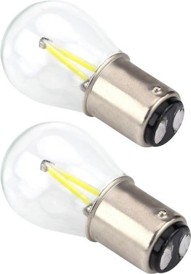 Λάμπες Αυτοκινήτου S25 LED Λευκό 12V 1.5W 2τμχ