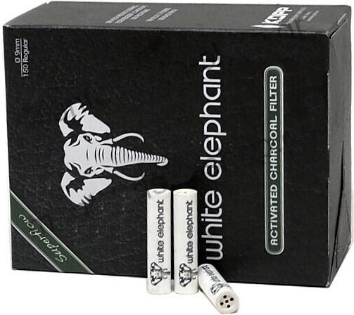White Elephant Aktivkohle 150 Filter-Tipps 150Stücke