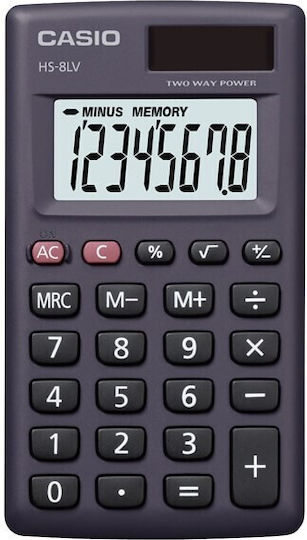 Casio Hs-8ver Calculator Pocket in Blue Color 1pcs