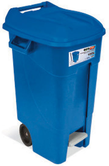 Tayg 120P Monocolor Plastic Wheeled Waste Bin 120lt with Pedal Yellow