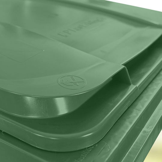 Green City International Plastic Wheeled Waste Bin 360lt Red