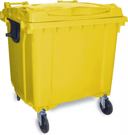 Green City International Plastic Wheeled Waste Bin 1100lt Yellow