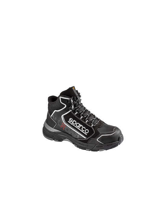 Sparco All Road High Αδιάβροχο Μποτάκι Ασφαλείας Μαύρο S3 με Πιστοποίηση P, E,SRC