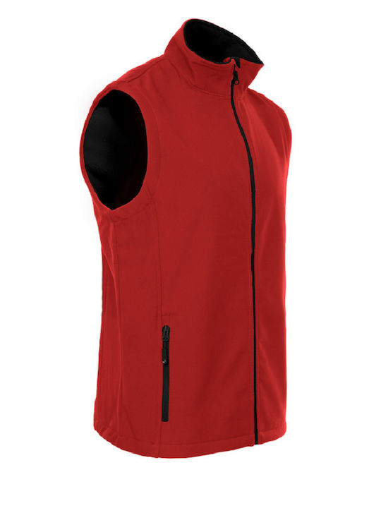 Stenso Aveo Arbeitsweste Softshell mit Fleece-Futter Rot