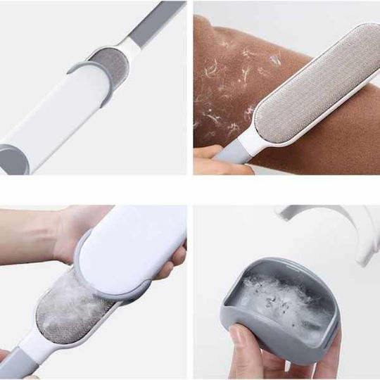 Round Pet Bed Non-stick Surface Warm Soft Materials 40 Cm 2 Brushes Removing Lint Pet Hair