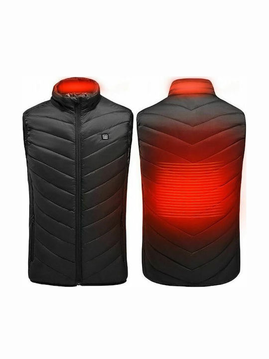 Bărbați Vestă de siguranță Cu încălzire Negru