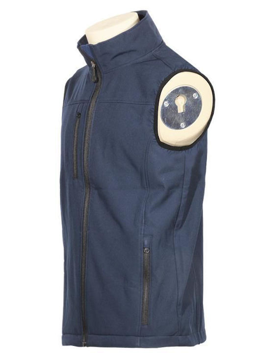Fageo Softshell Men's Safety Vest with Fleece Lining Black