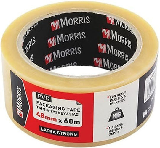 Morris Темплейтът на течния език, който следва, е темплейт за имена на продукти в категорията "Фолиа за опаковки". Преведете само текстовите възли на течния език на български език, като запазите началния синтаксис и HTML таговете без да променяте нищо, което е между '{' и '}'. Тαιниня за опаковки Прозрачен Безшумен 48мм x 60м Прозрачна