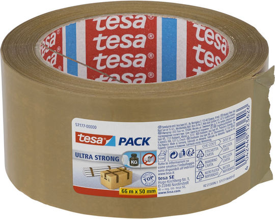 Tesa Verpackungsfolie 50mm x 66m in Braun Farbe