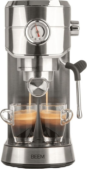 Beem Mașină de Espresso 1450W Presiune 20bar pentru Cappuccino Argintie
