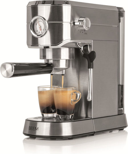 Beem Mașină de Espresso 1450W Presiune 20bar pentru Cappuccino Argintie