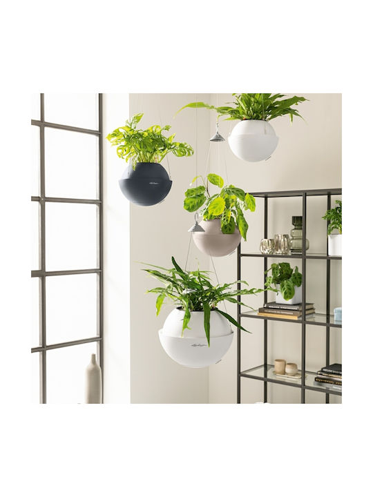 Lechuza Bola Pot Plastic White 32x32x25cm.