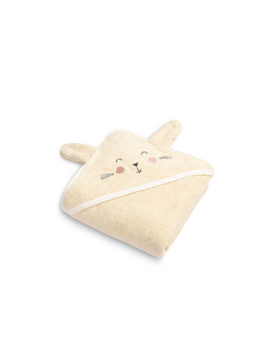 Sensillo Hooded Baby Bath Towel Ecru