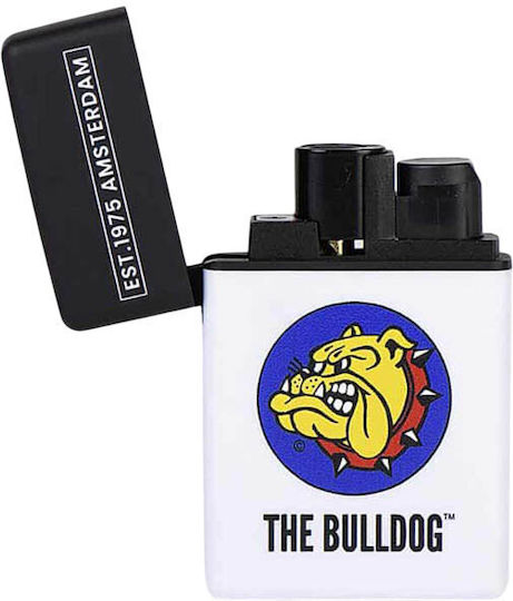 The Bulldog Amsterdam Αναπτήρας Flamme Winddicht in Weiß Farbe
