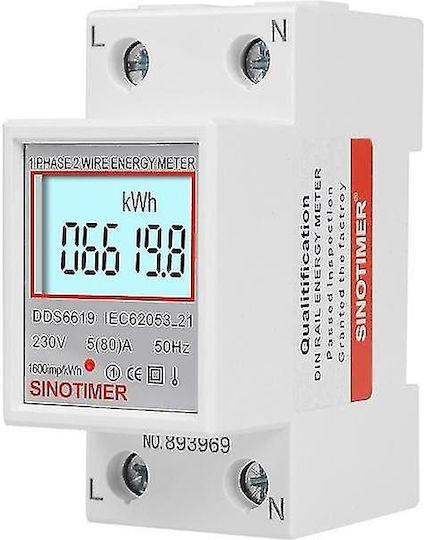 Sinotimer Voltmetru Panou Electric Digital Șină Monofazic