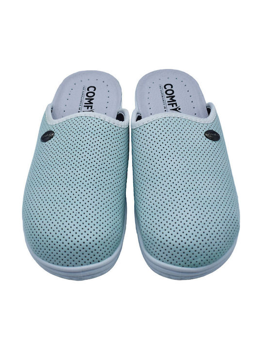 Comfy Anatomic Femei Din piele Anatomici Sabot Turcoaz