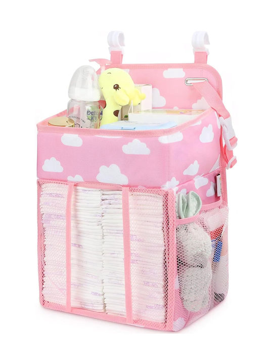 Organizator pentru Pătuț Tecos Scutece Accesorii Alte Esențiale Creștere Bebeluș 43x28x20cm Opțiune de Agățare Pătuț Roz