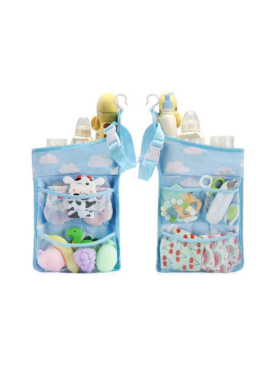Organizator pentru Pătuț Tecos Scutece Accesorii Alte Esențiale Îngrijire Bebeluși 43x28x20cm Opțiune de Agățare Pătuț Albastru