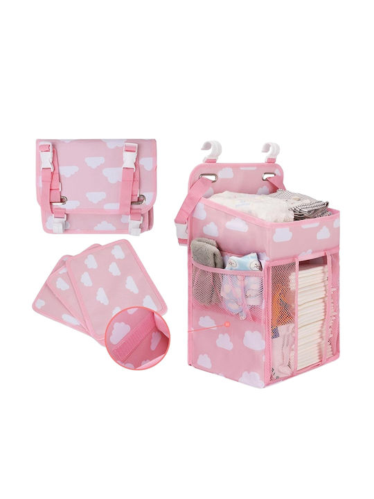 Organizator pentru Pătuț Tecos Scutece Accesorii Alte Esențiale Creștere Bebeluș 43x28x20cm Opțiune de Agățare Pătuț Roz