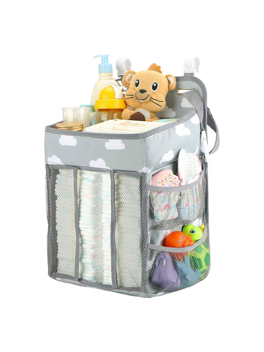 Crib Organizer Tecos Diapers Accessories Other Essentials Baby Care 43x28x20cm Hangable On Crib Gray