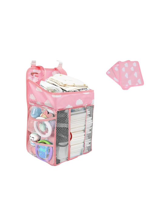 Organizator pentru Pătuț Tecos Scutece Accesorii Alte Esențiale Creștere Bebeluș 43x28x20cm Opțiune de Agățare Pătuț Roz