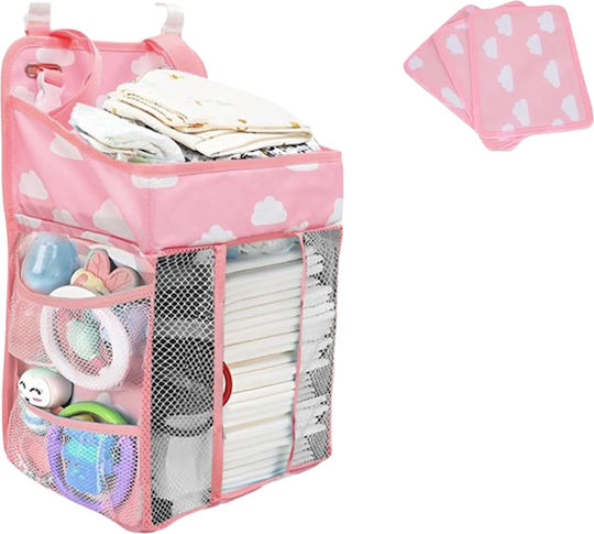 Organizator pentru Pătuț Tecos Scutece Accesorii Alte Esențiale Creștere Bebeluș 43x28x20cm Opțiune de Agățare Pătuț Roz