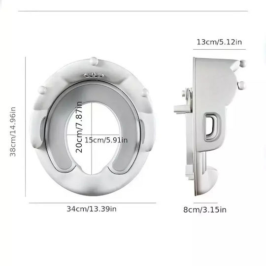 Kleinkind Toiletten-Sitz mit Flexibler Oberfläche Gray BC110-GREY
