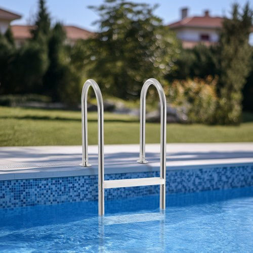 Vevor Scară Piscină Din Oțel Inoxidabil Albă