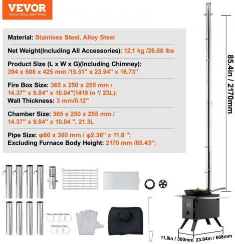 Vevor for Camping 39.4x60.8x42.5cm