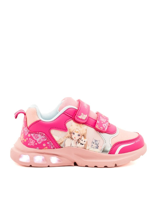 Παιδικά Sneakers με Σκρατς Ροζ
