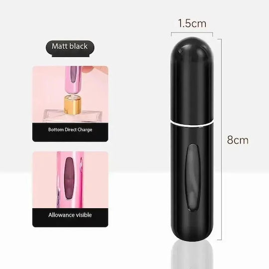 Set Sticluțe Parfum de Călătorie Tecos 2 Sticle Culoare Negru Argintiu 5ml