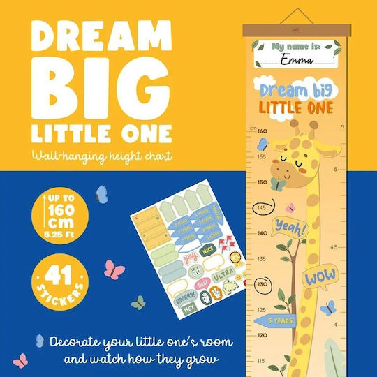 Legami Milano Kids Growth Height Chart Wall Sticker Multicolour