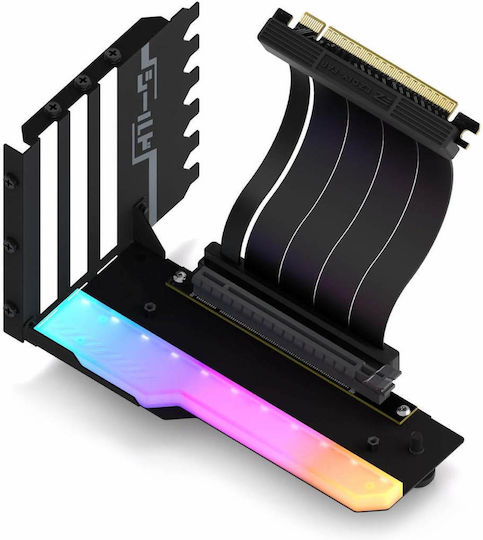 Ezdiy-fab RGB Вертикална PCIe 4.0 GPU Монтажна Скоба за Графична Карта 90° Riser Кабел Yihpi344-2