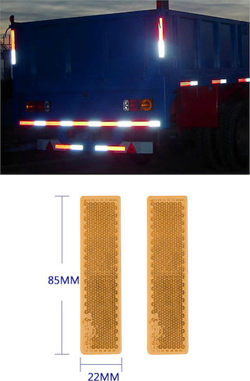 Maxeed Car Reflectors Orange 85*22mm 2pcs 35012