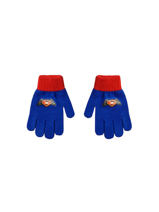 Stamion Kids Beanie Set with Gloves Knitted Blue