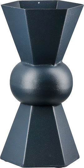 ArteLibre Vază Decorativă Metalic Metallo Albastru 9x9x20cm 2buc