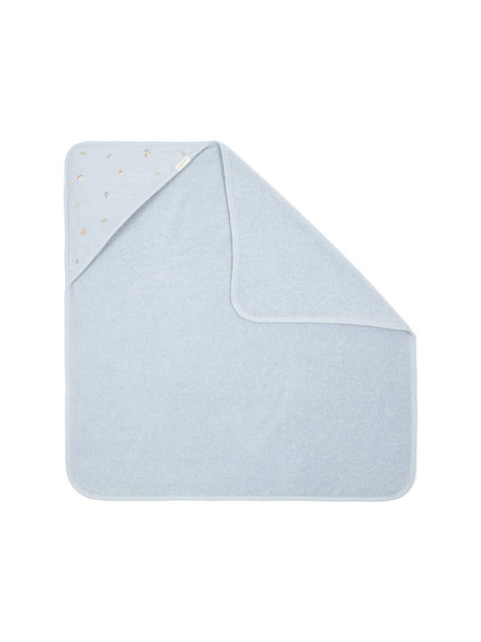 Little Dutch Βρεφική Κάπα-Μπουρνούζι με Κουκούλα Blue 75x75εκ.