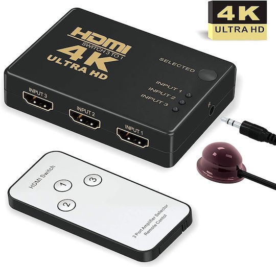 Comutator Hdmi 3 În 1 Ieșire 4k X 2k Telecomandă