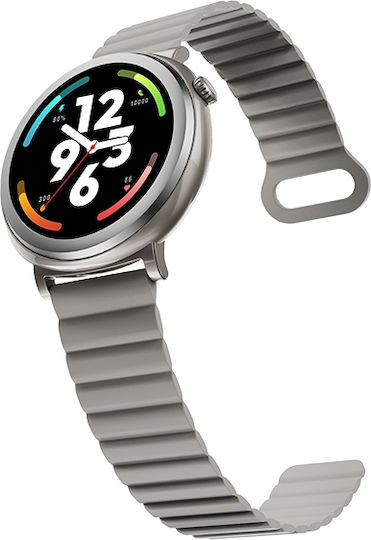 Aurora 46mm Smartwatch with Heart Rate Sensor Silver