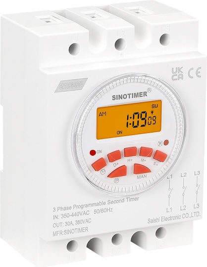 Comutator automat cu temporizator 380V 30A Sinotimer programabil CN109S-380V-30A