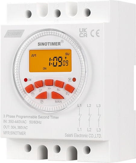 Comutator automat cu temporizator 380V 30A Sinotimer programabil CN109S-380V-30A
